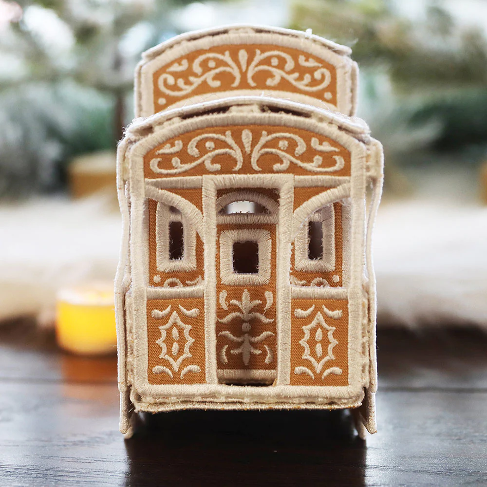 3D Christmas Gingerbread Train Caboose (In-the-Hoop) - Image 6