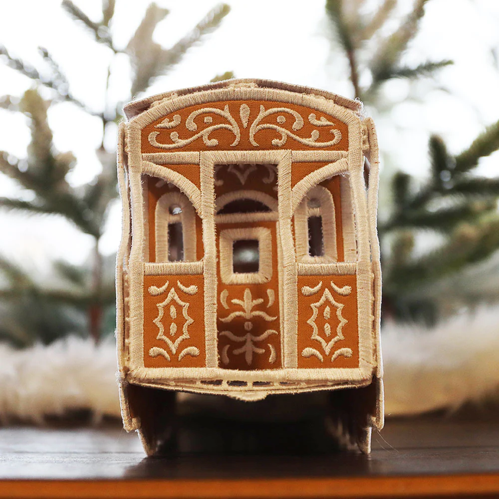 3D Christmas Gingerbread Train Car (In-the-Hoop) - Image 4