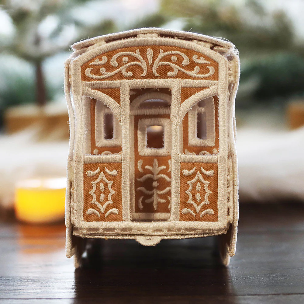3D Christmas Gingerbread Train Car (In-the-Hoop) - Image 9