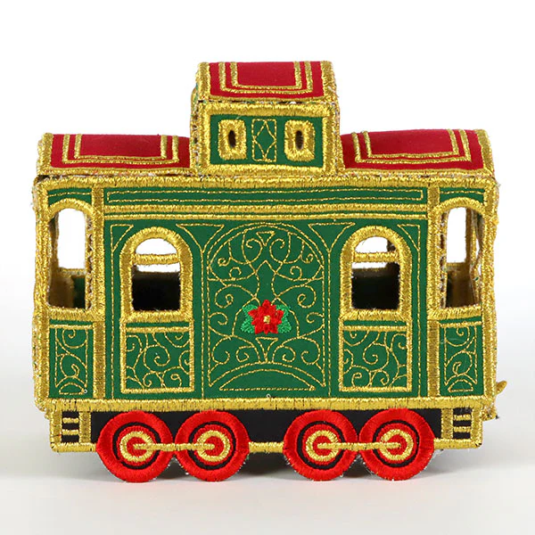 3D Christmas Train Caboose (In-the-Hoop) - Image 12