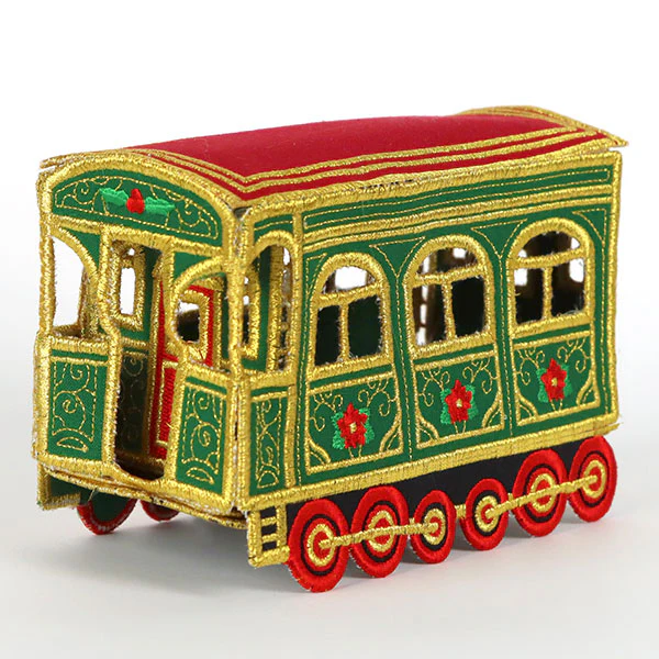 3D Christmas Train Car (In-the-Hoop) - Image 9