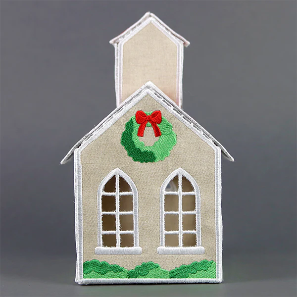 3D Christmas Village - Country Church (In-the-Hoop) - Image 5