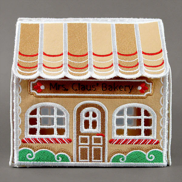 3D Christmas Village - Mrs. Claus' Bakery (In-the-Hoop) - Image 3
