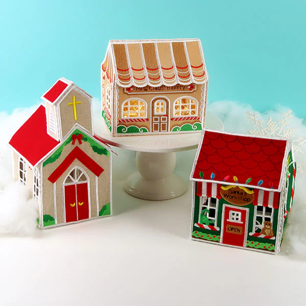 3D Christmas Village - Mrs. Claus' Bakery (In-the-Hoop) - Image 7