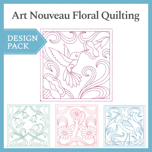 A Art Nouveau Floral Quilting Design Pack - Image 5
