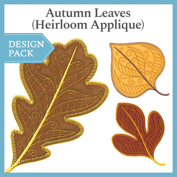 A Autumn Leaves (Heirloom Applique) Design Pack - Image 3