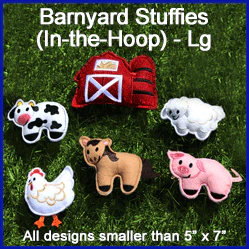 A Barnyard Stuffies (In-the-Hoop) Design Pack - Image 3