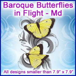 A Baroque Butterflies in Flight Design Pack - Image 3