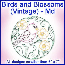 A Birds and Blossoms (Vintage) Design Pack - Image 4