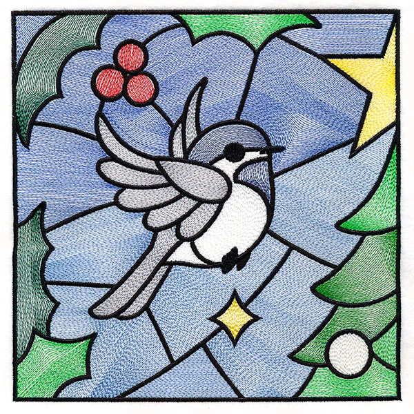 A Birds at Christmas Tree Scene Square 1 - Image 9