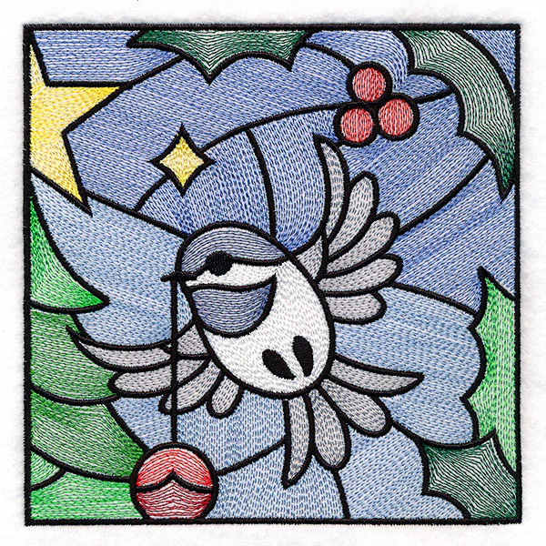 A Birds at Christmas Tree Scene Square 2 - Image 5