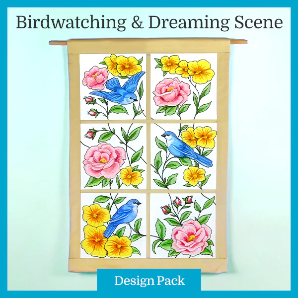 A Birdwatching & Dreaming Scene (Heirloom Applique) Design Pack - Image 7