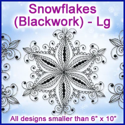 A Blackwork Snowflakes Design Pack - Image 2