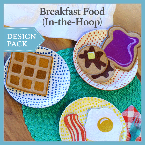 A Breakfast Food (In-the-Hoop) Design Pack - Image 2