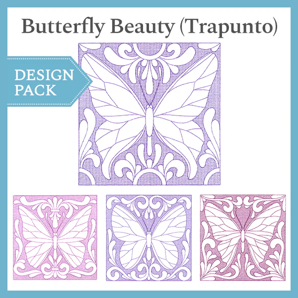 A Butterfly Beauty (Trapunto) Design Pack - Image 5