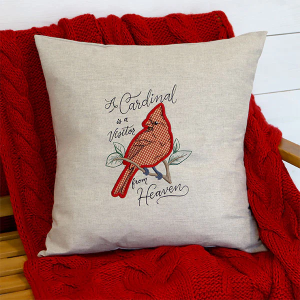 A Cardinal is a Visitor from Heaven (Applique) - Image 2