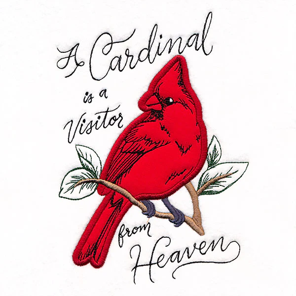 A Cardinal is a Visitor from Heaven (Applique) - Image 5