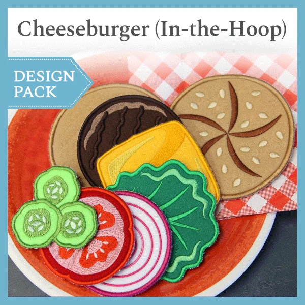 A Cheeseburger (In-the-Hoop) Design Pack - Image 3