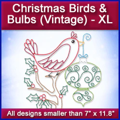 A Christmas Birds & Bulbs (Vintage) Design Pack - Image 2