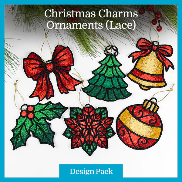A Christmas Charms Ornaments (Lace) Design Pack - Image 17