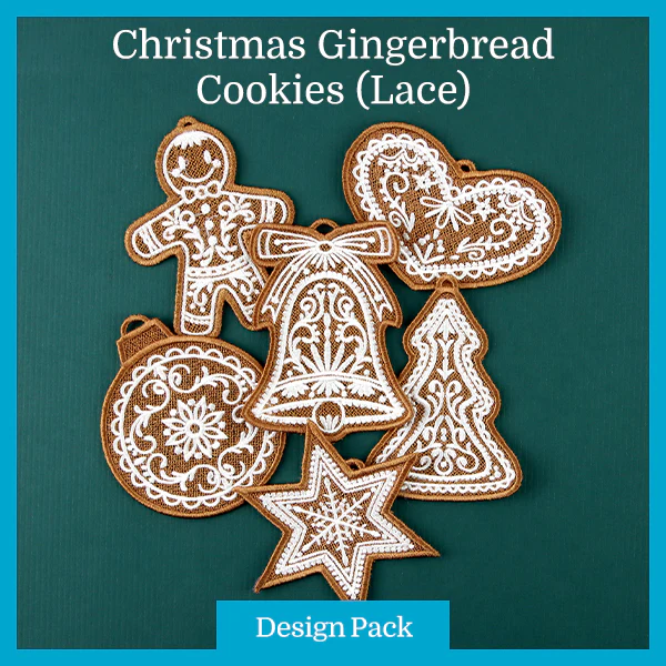 A Christmas Gingerbread Cookie (Lace) Design Pack - Image 3