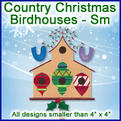 A Country Christmas Birdhouses Design Pack - Image 3