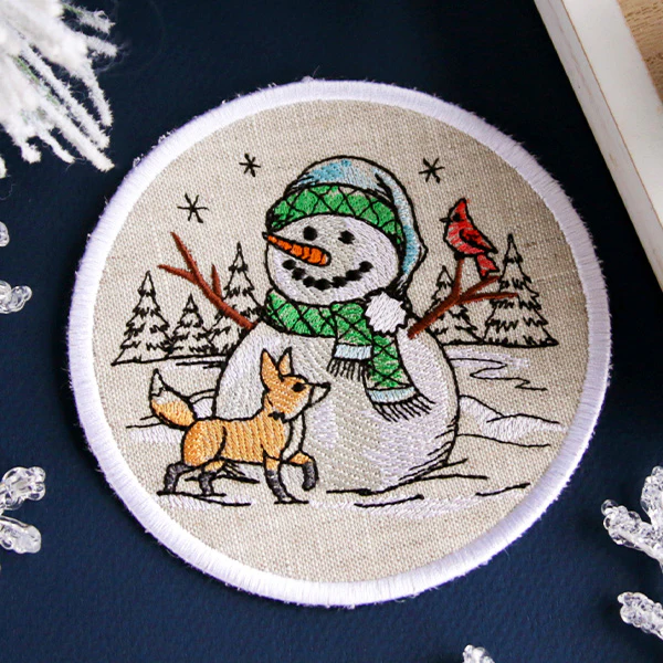 A Country Snowman Coasters (In-the-Hoop) Design Pack - Image 15