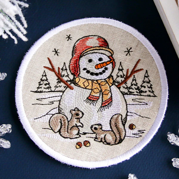 A Country Snowman Coasters (In-the-Hoop) Design Pack - Image 26