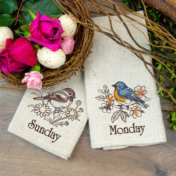 A Days of the Week Birds and Blooms Design Pack - Image 2