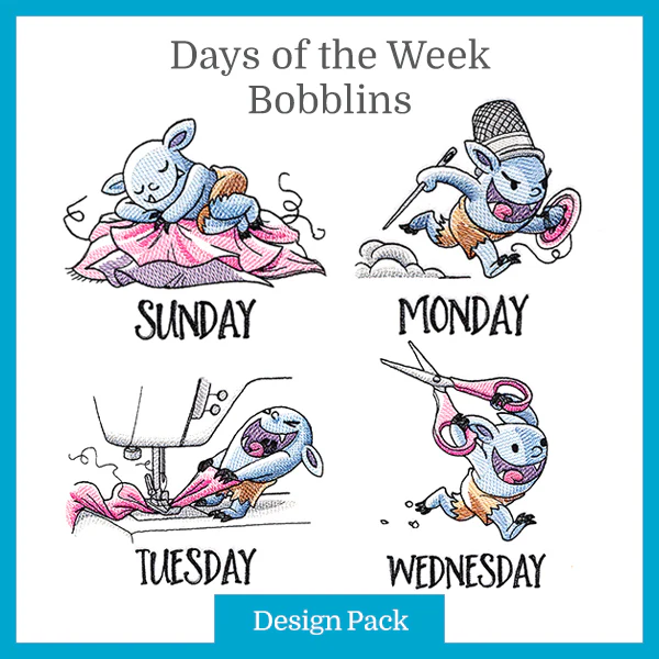 A Days of the Week Bobblins Design Pack - Image 3
