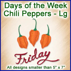 A Days of the Week Chili Peppers Design Pack - Image 3