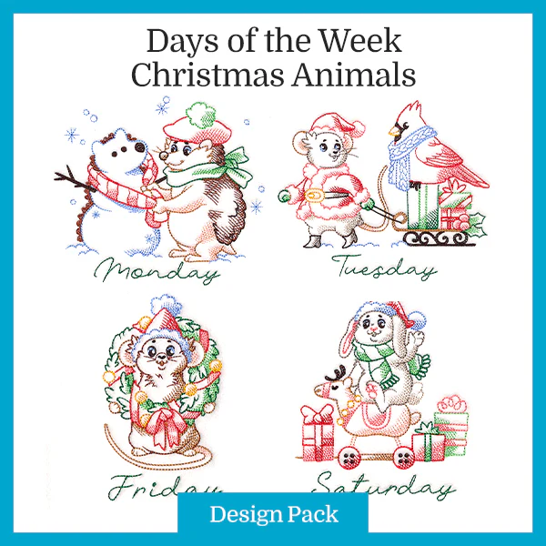 A Days of the Week Christmas Animals Design Pack - Image 5