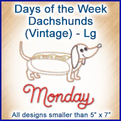 A Days of the Week Dachshunds (Vintage) Design Pack