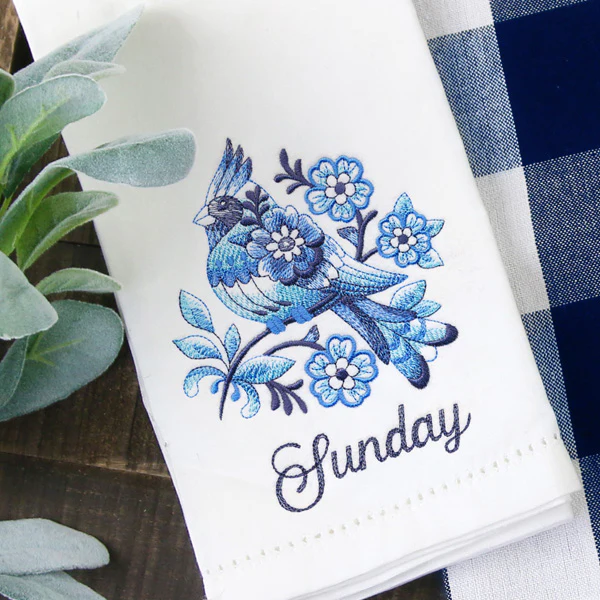 A Days of the Week Delft Blue Birds Design Pack - Image 3