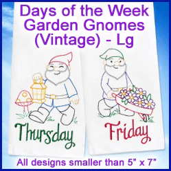 A Days of the Week Garden Gnomes (Vintage) Design Pack - Image 3