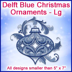 A Delft Blue Christmas Ornaments Design Pack - Image 3