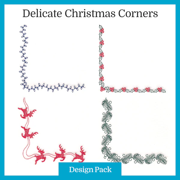 A Delicate Christmas Corners Design Pack - Image 7