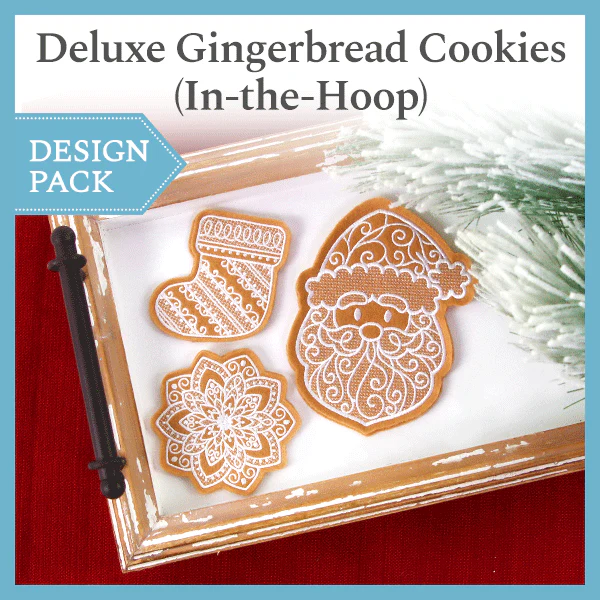 A Deluxe Gingerbread Cookies (In-the-Hoop) Design Pack - Image 3