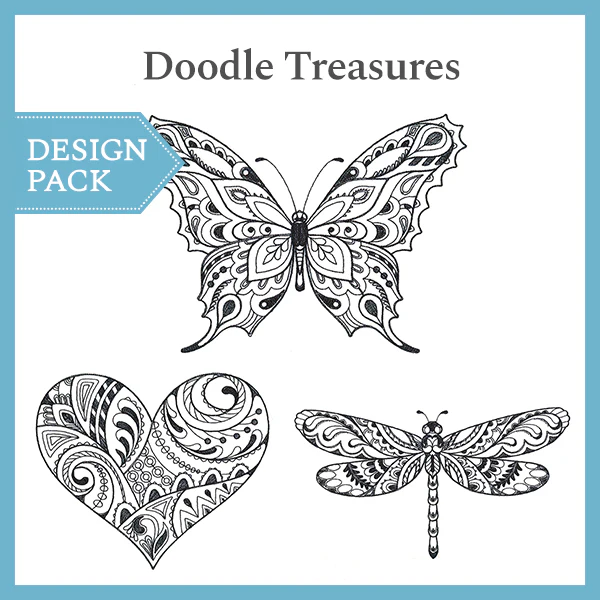A Doodle Treasures (Blackwork) Design Pack - Image 3