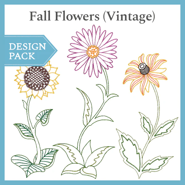A Fall Flowers (Vintage) Design Pack - Image 4