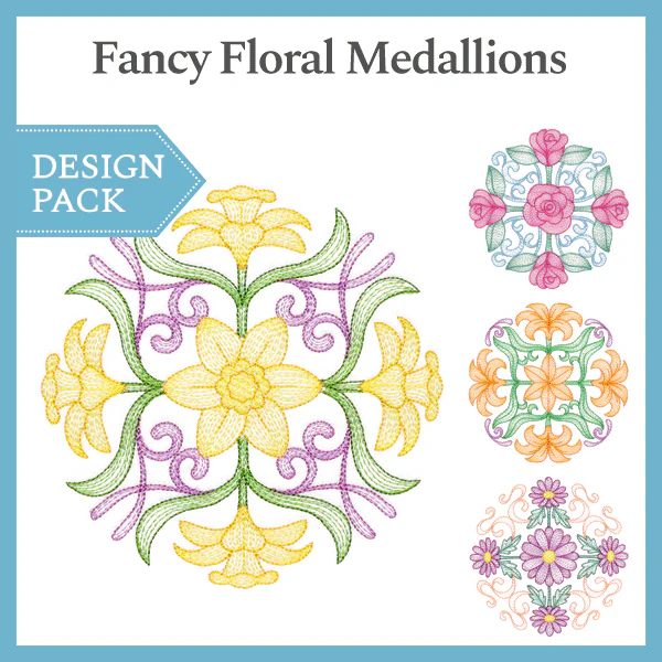 A Fancy Floral Medallions Design Pack - Image 5