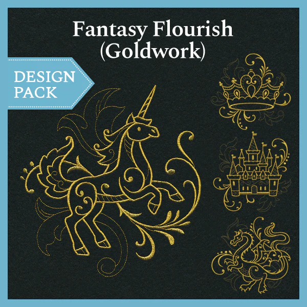 A Fantasy Flourish (Goldwork) Design Pack - Image 2