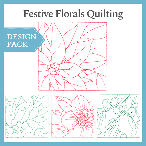 A Festive Florals Quilting Design Pack - Image 3