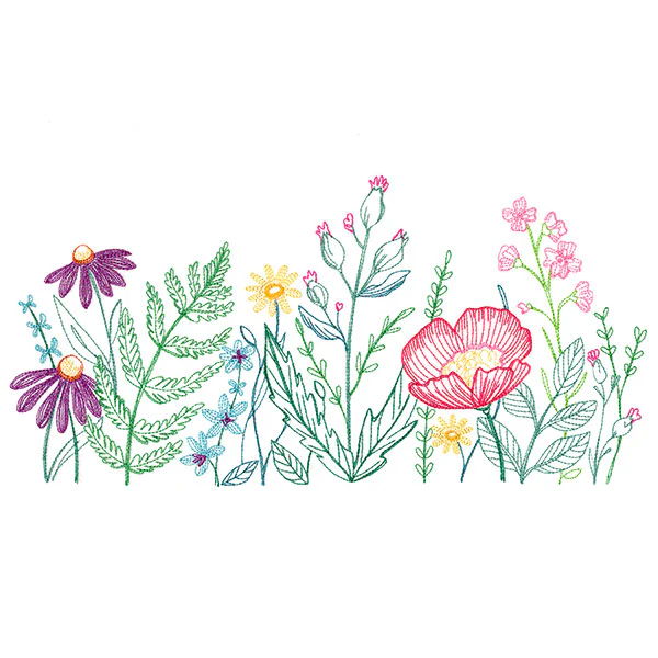 A Field of Dainty Blooms Border