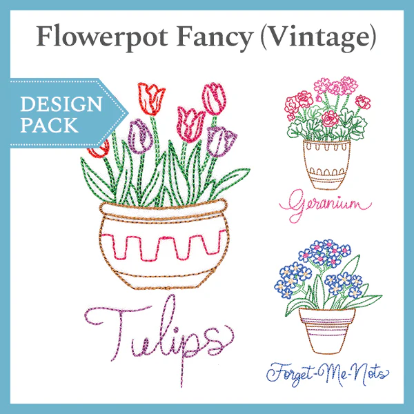 A Flowerpot Fancy (Vintage) Design Pack - Image 2