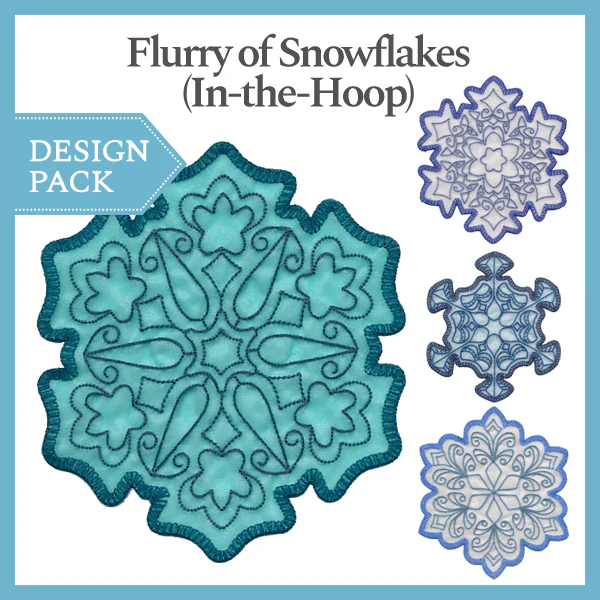 A Flurry of Snowflakes (In-the-Hoop) Design Pack - Image 2