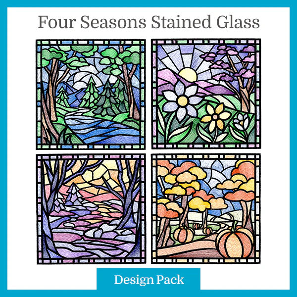 A Four Seasons Stained Glass Design Pack - Image 3