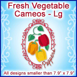 A Fresh Vegetable Cameos Design Pack - Image 3