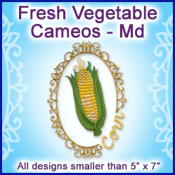 A Fresh Vegetable Cameos Design Pack - Image 4