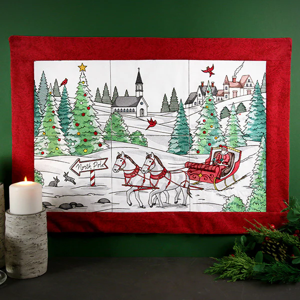 A Horse Drawn Sleigh Christmas Scene Design Pack - Image 4
